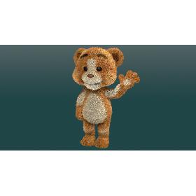 Cartoon Teddy Bear Rigged